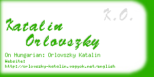 katalin orlovszky business card